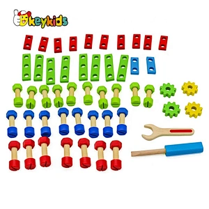 New educational play set wooden kids toy tools with customize W03D082