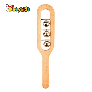 2021 Top sale musical instruments wooden cartoon hand bell for baby W07I173
