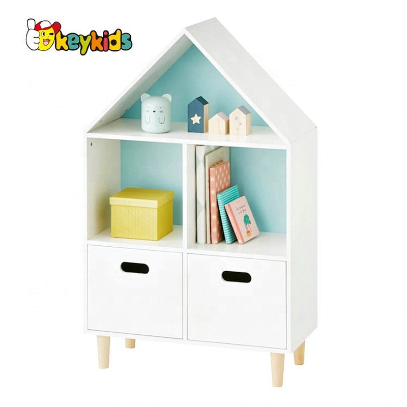 2020 Customize Wooden White Toy Organizer With Bins For Kids W08C298