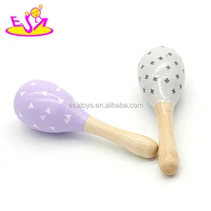 2018 Amazon best sellers educational wooden maraca shaker for kids W07I136
