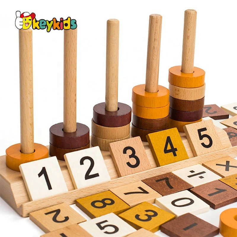 2019 New popular montessori counting wooden math toys for kids W13D223