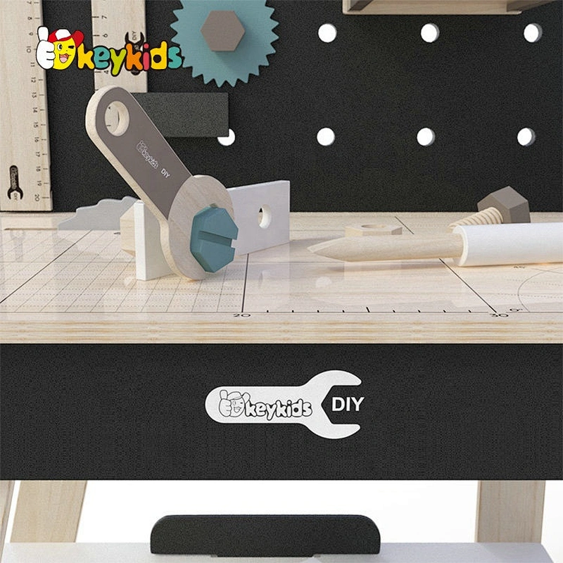 New design educational wooden tool toy workbench for pretend play W03D141