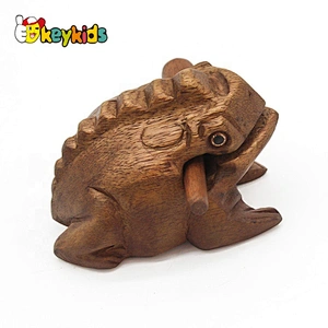 New items frog shaped wooden temple block instrument for wholesale W18A042