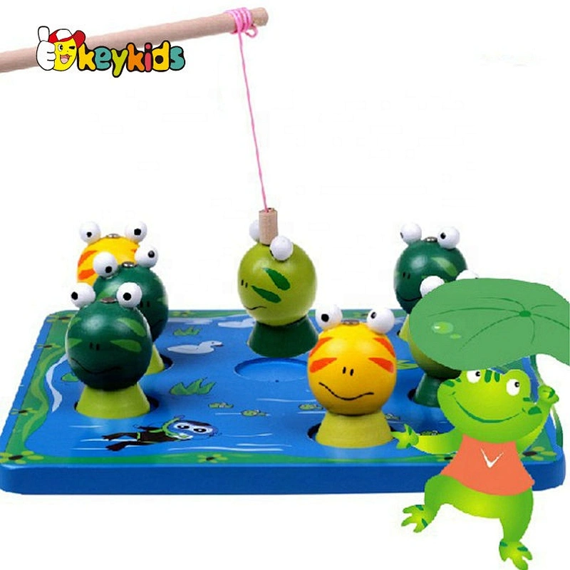 2020 New design educational wooden frog game for kids W01A374