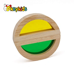 2019 Top sale 24 pieces preschool wooden rainbow blocks for wholesale W13A159