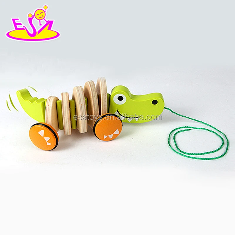 New Design Cute Kids Wooden Animal Car Toy W05B091 any Colores Toy Animal Duck Shaped Toy Animal CN;ZHE Eva