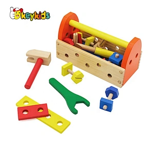 Customize educational wooden drill & learn toolbox for kids W03D136