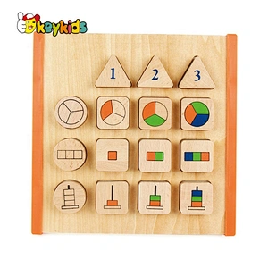 Top fashion educational DIY wooden star puzzle for chidren W12F054