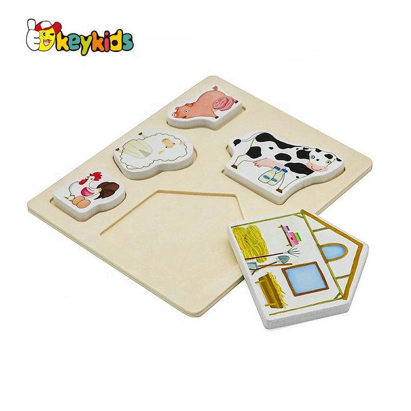 Hot sale early education wood puzzle game for children W14D077