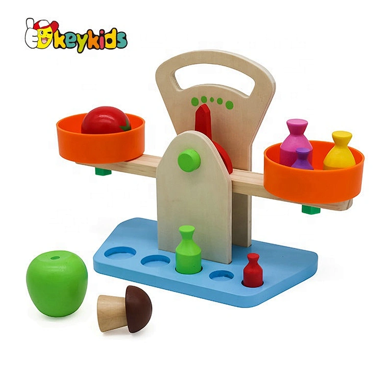 2020 New arrival kids wooden toy balance scale for preschool W11F088