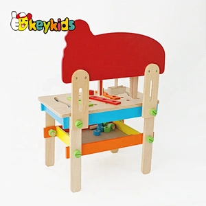 New children pretend play tool kit toys wooden kids tool bench W03D083