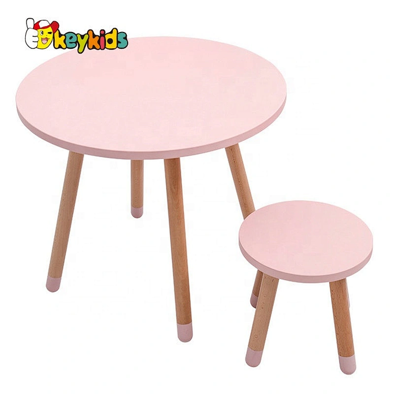 High Quality White Wooden Kids Table Stool W08G273B
