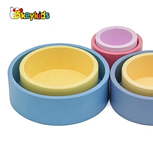 2021 Customize educational wooden stack up cup toys for kids W13D296