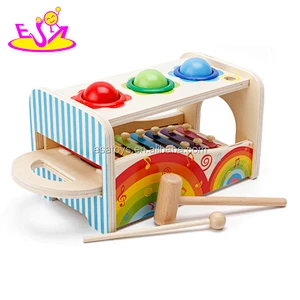 2017 new products multi-function toy wooden musical toys for infants W07A117