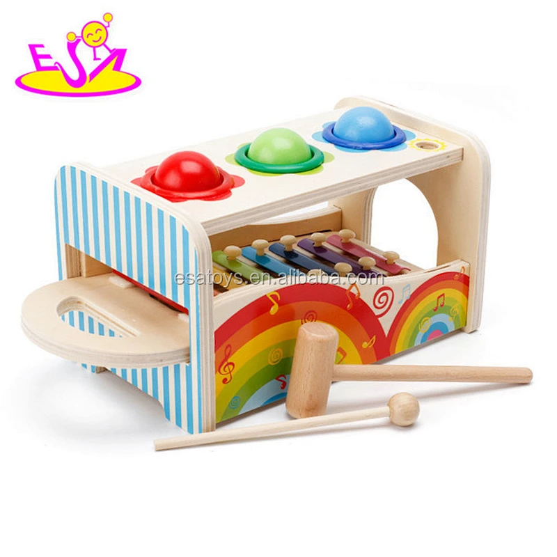 2017 new products multi-function toy wooden musical toys for infants W07A117