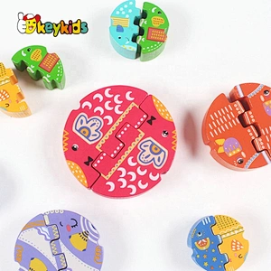 Customize stacking elephant wooden toy for kids W11F090