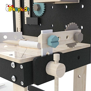 New design educational wooden tool toy workbench for pretend play W03D141