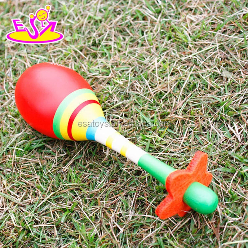 New wooden baby maracas,popular colorful baby maracas toy,hot selling wooden music toy baby maracas set W07I024