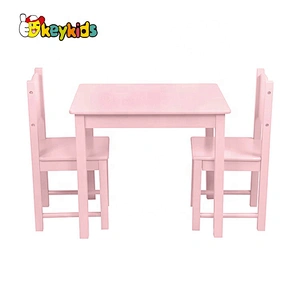 Customize pink wooden kids desk and chair for wholesale W08G301B