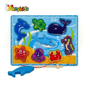 New hottest educational toys wooden ocean animals for kids W14D075