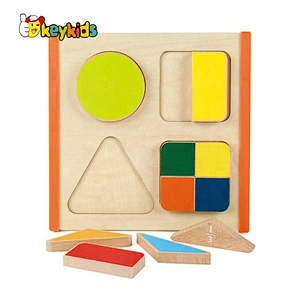 Top fashion educational DIY wooden star puzzle for chidren W12F054