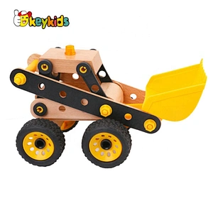 2020 New arrived educational wooden diy toy car for kids W03B104