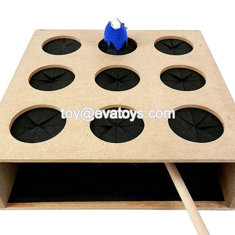Big sale pet products wooden whack a mole cat toy for wholesale W06F088