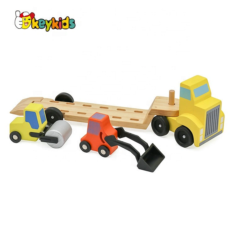 Most popular kids mini wooden truck with cars W04A457