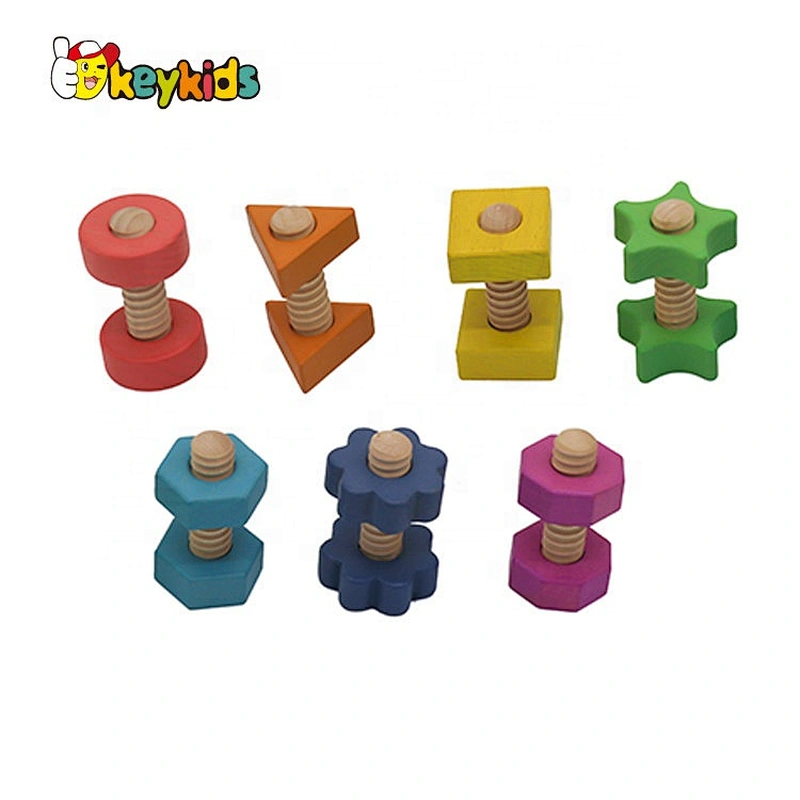 2021 Customize educational wood toy drill and screws for kids W03C038