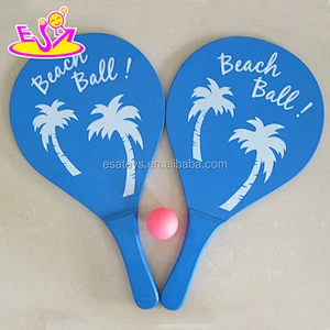 Customize children wooden beach bat set for promotional W01A098