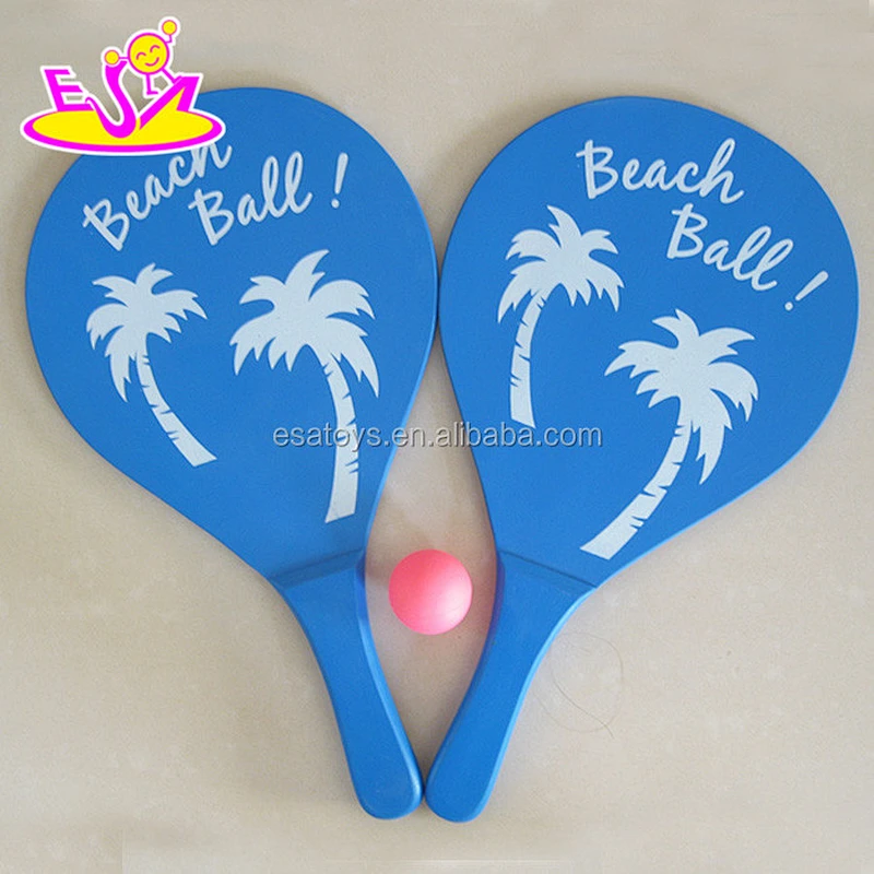 Customize children wooden beach bat set for promotional W01A098