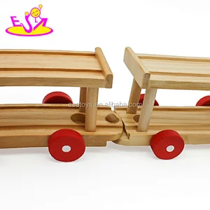 New hottest educational wooden pull along train toy for baby W05C094