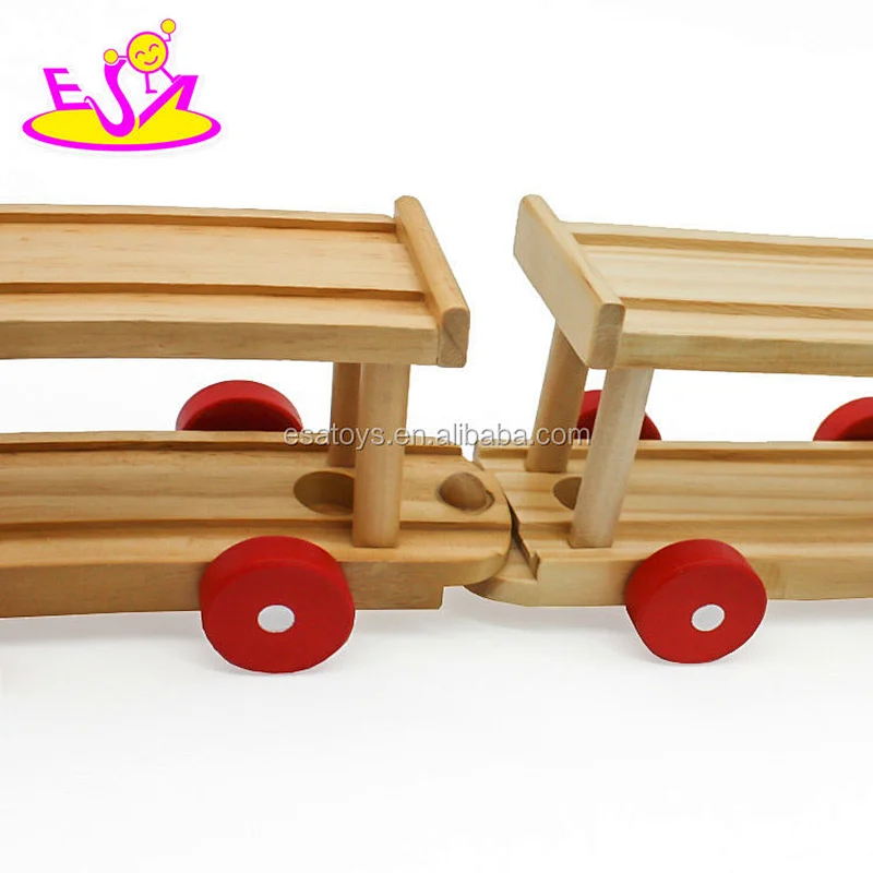 New hottest educational wooden pull along train toy for baby W05C094