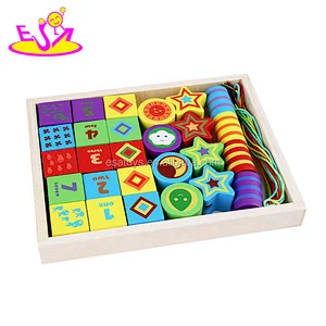New hottest four in one educational toy wooden spin top for kids W01B077
