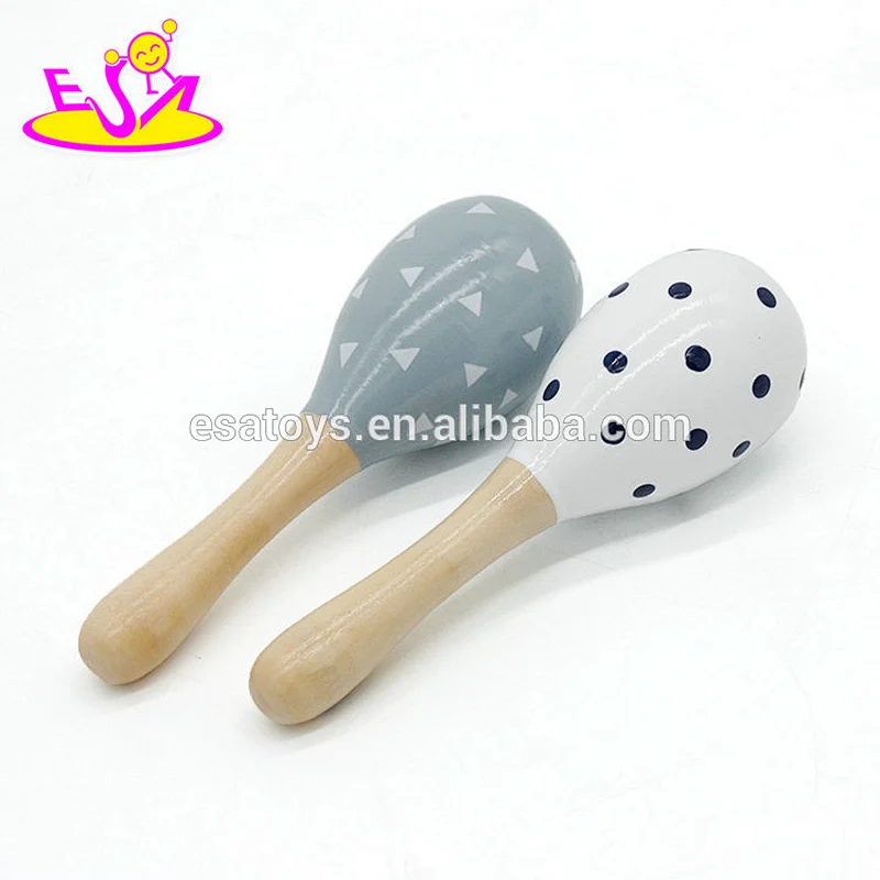 2018 Amazon best sellers maracas wooden instrument shaker for kids W07I133