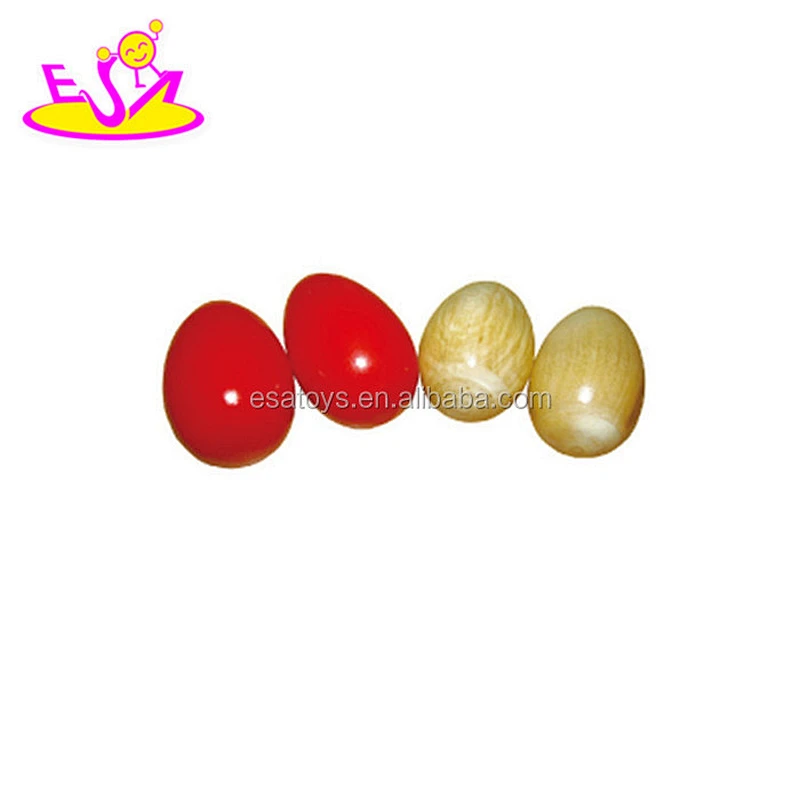 Customize musical instrument colourful mini wooden egg shaker for kids W07I076