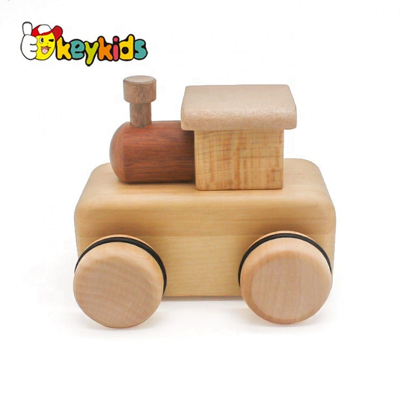 high quality small wooden toy car with music W04A390