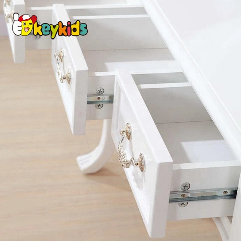 Wholesale Cheapest Wooden Toy Dressing Table With Mirror And Stool W08H017