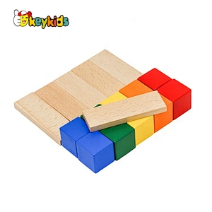 2021 Hot Selling Colored Wooden Educational Building Blocks Toys W13A235