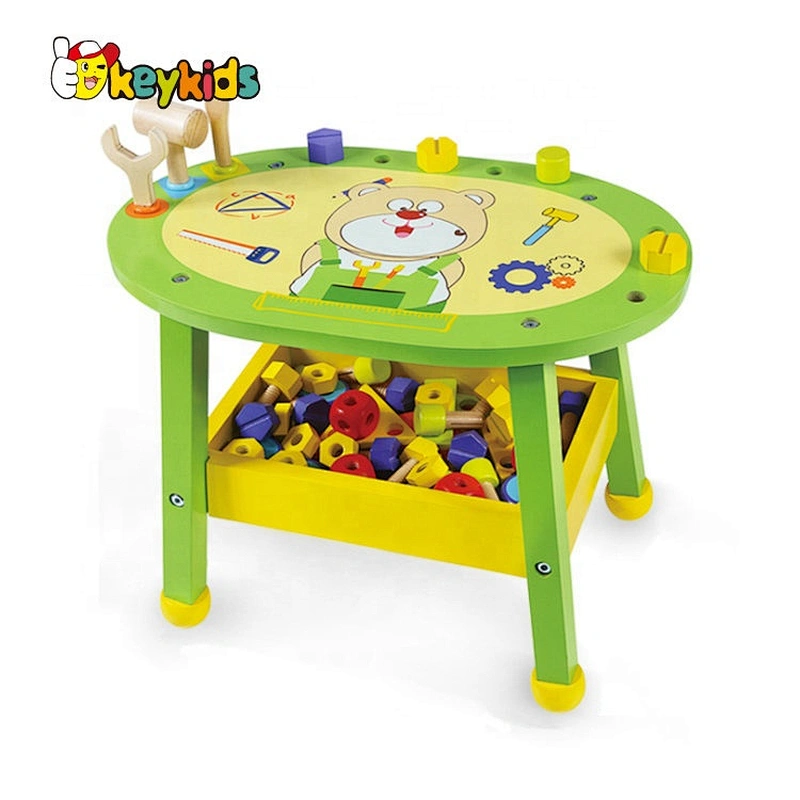 2020 Top sale diy preschool wooden toy tool table for children W03D134
