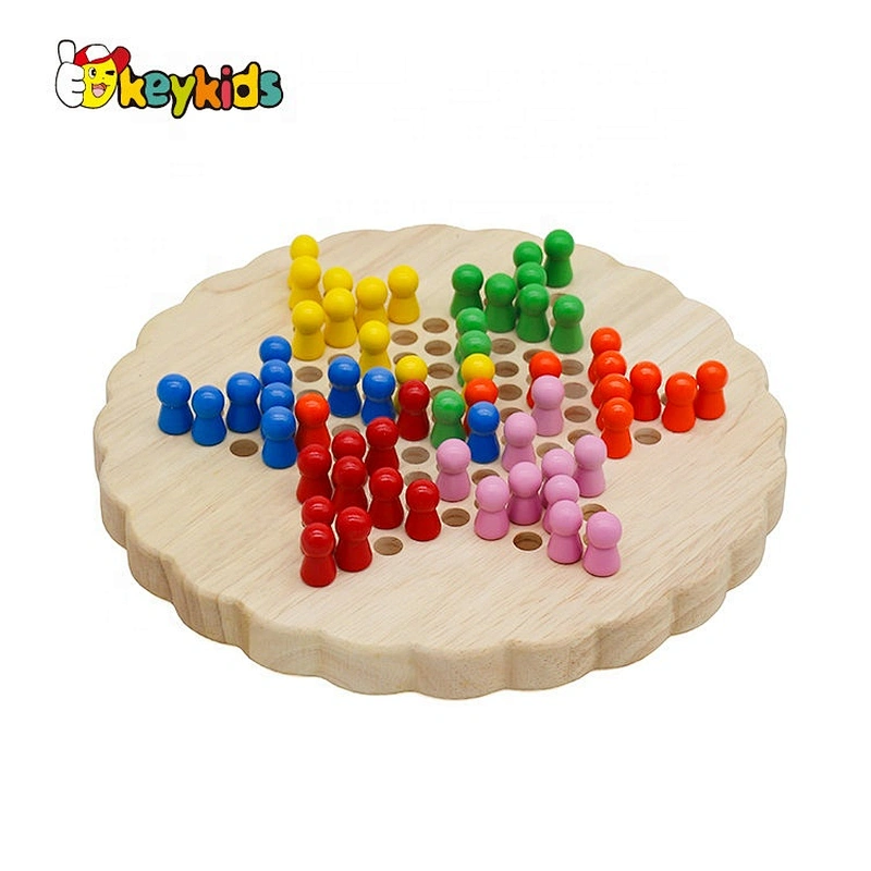 Customize educational wooden checkers chess board for children W11A118