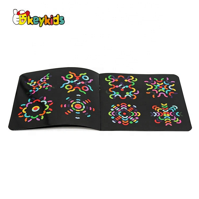 2021 Hot selling 64 pcs educational wooden shape puzzles for toddlers W14A256