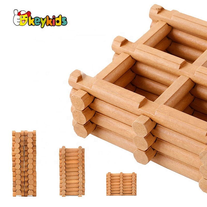 Cartoon educational wooden diy house building for kids W14G049