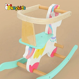 High quality kids wooden rocking horse for wholesale W16D132