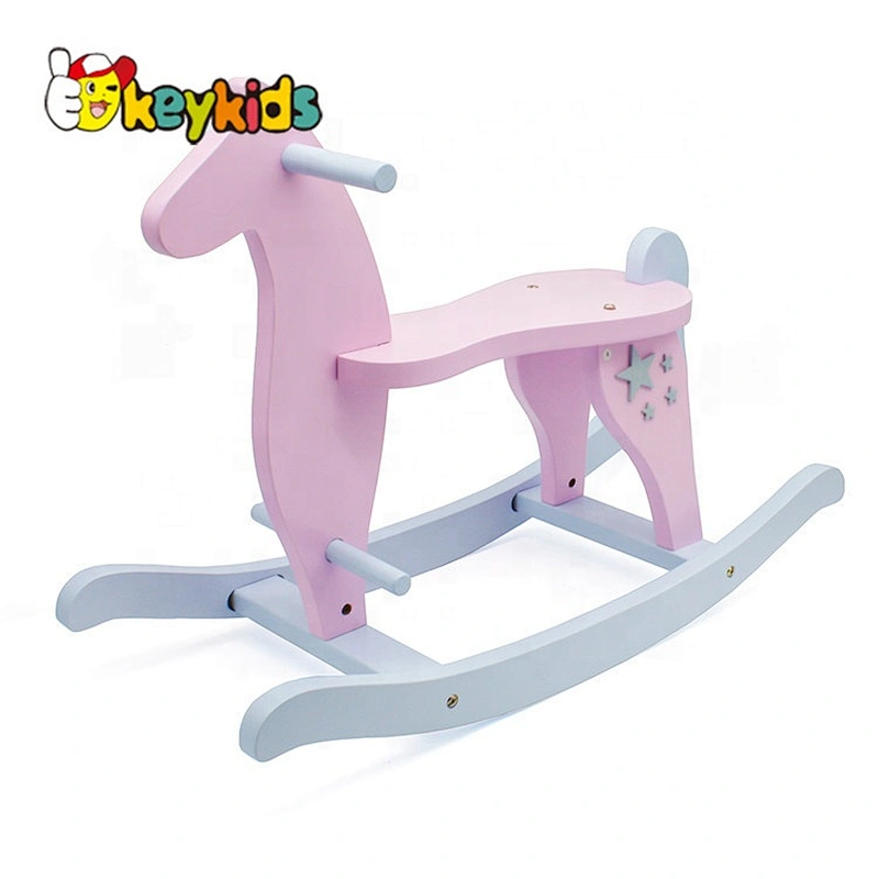 2019 Top sale pink children wooden rocking horse forwholesale W16D118B