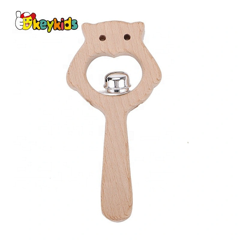 High Quality Customizable Baby Wooden Rattle Toys W08K281