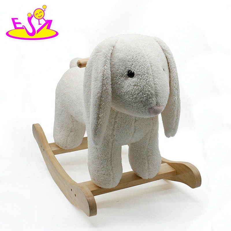 New hottest kids gifts wooden baby rocking horse toy with cartoon plush sheep shaped W16D112