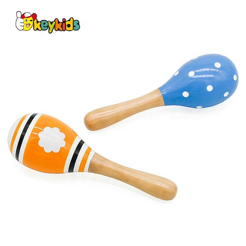 OEM/ODM educational wooden egg maracas shaker for babies W07I150