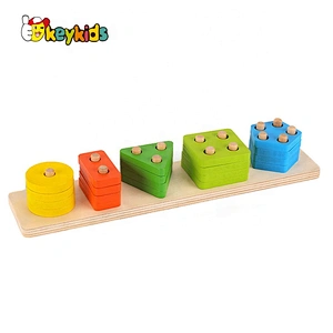 2021 New design Learning color and shapes wooden matching toys for kids W13E166