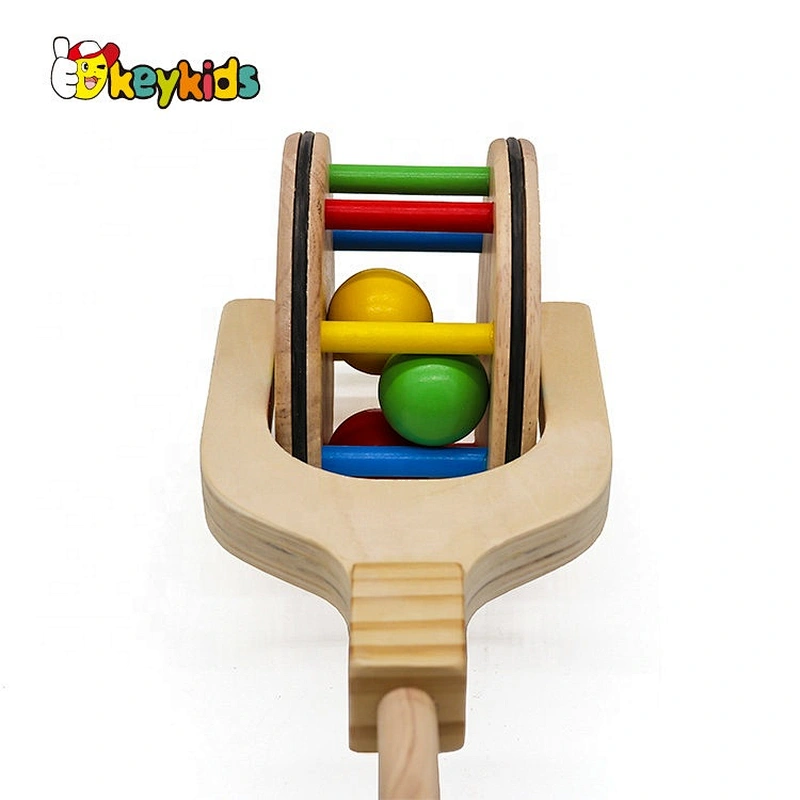 2019 Top sale baby pull along wooden toy wheels for wholesale W05A016